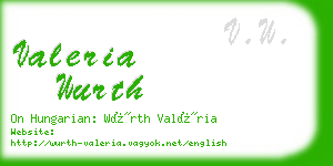 valeria wurth business card